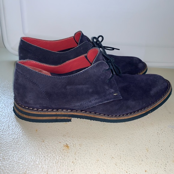 Men’s blue Italian lace up oxfords. Size 43 (European size) US size 10 - Picture 3 of 7